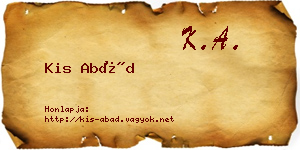 Kis Abád névjegykártya